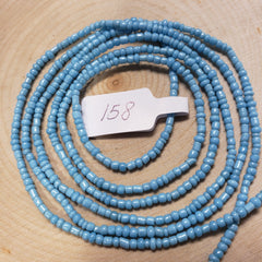 Solid Sky Blue Skinny Waist Beads