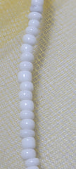 Solid White Skinny Waist Beads
