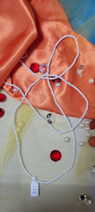 Solid White Skinny Waist Beads