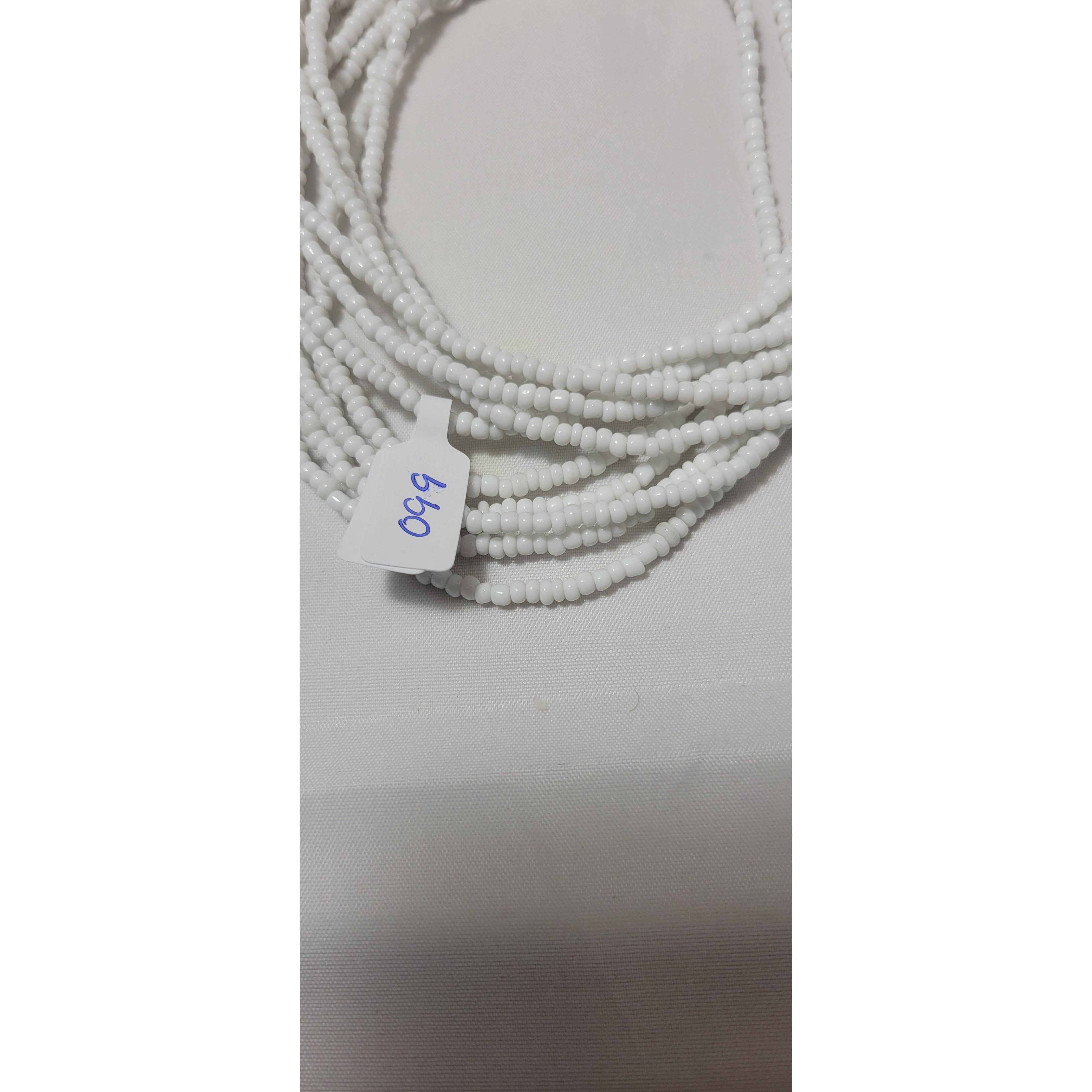 Solid White Thick Waist Beads