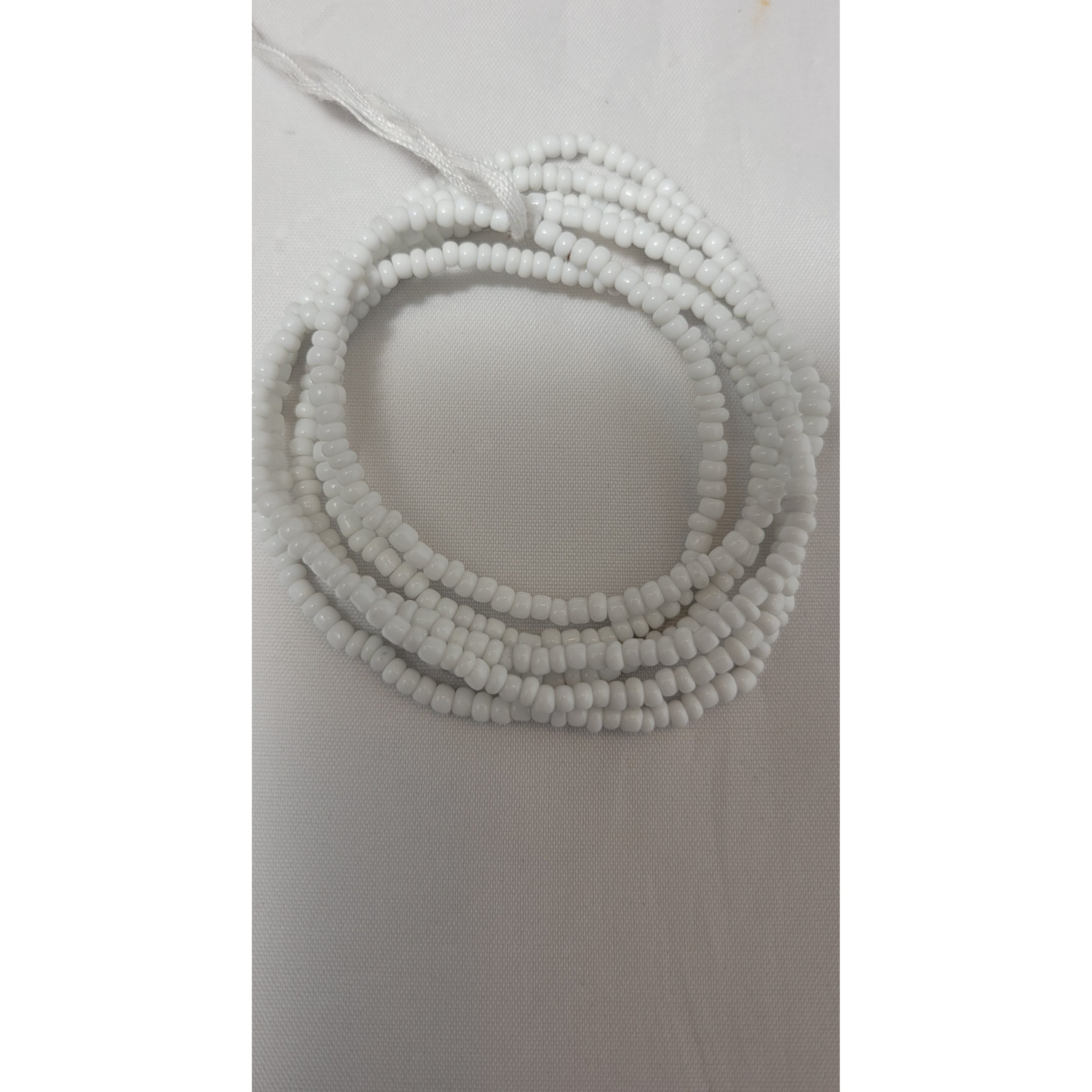 Solid White Thick Waist Beads