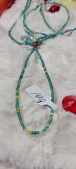 Teal with Multicolor Shiny Waist Beads