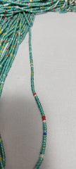 Teal with Multicolor Shiny Waist Beads