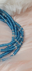 Triple Strand Glow in the Dark Butterfly Blue Waist Beads