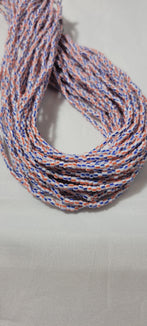 All White Blue Orange Waist Beads - Beads Of Africa