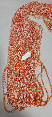 White and Shiny Red Waist Beads
