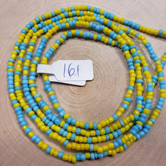 Yellow with Sky Blue Waist Beads