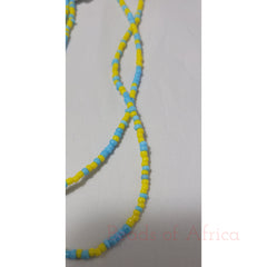 Yellow with Sky Blue Waist Beads