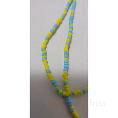 Yellow with Sky Blue Waist Beads
