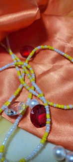 Yellow and White Waist Beads